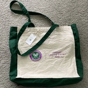 Wimbledon tennis Cream and Purple Tote Bag